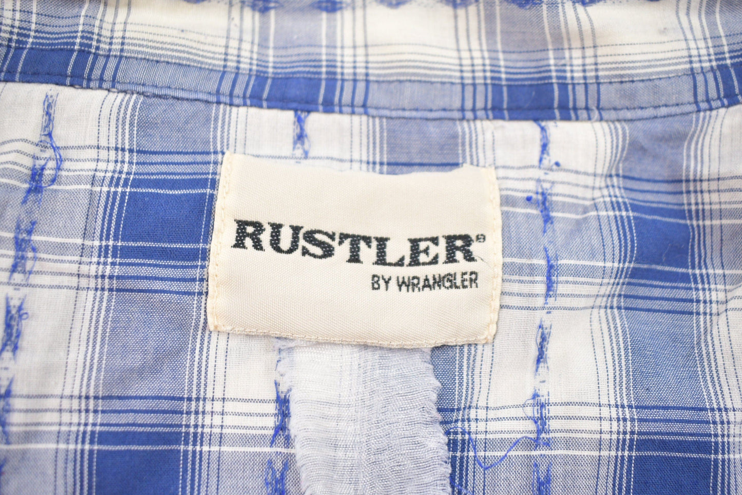 Vintage 1990s Wrangler Rustler Plaid Western Flannel Button Up Shirt Men's Large