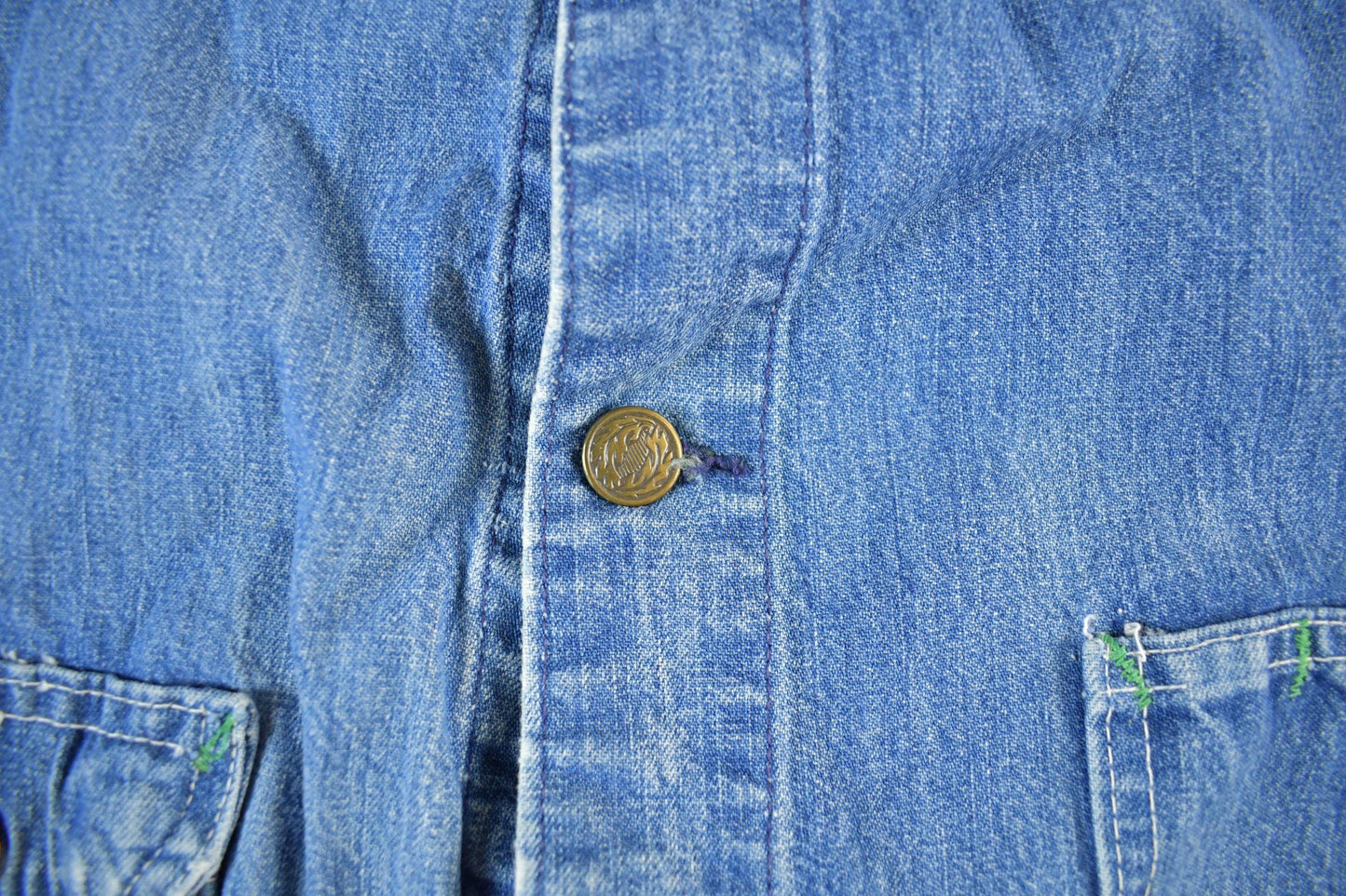 Vintage 1980s Key Imperial Denim Jean Chore Jacket Men's Large