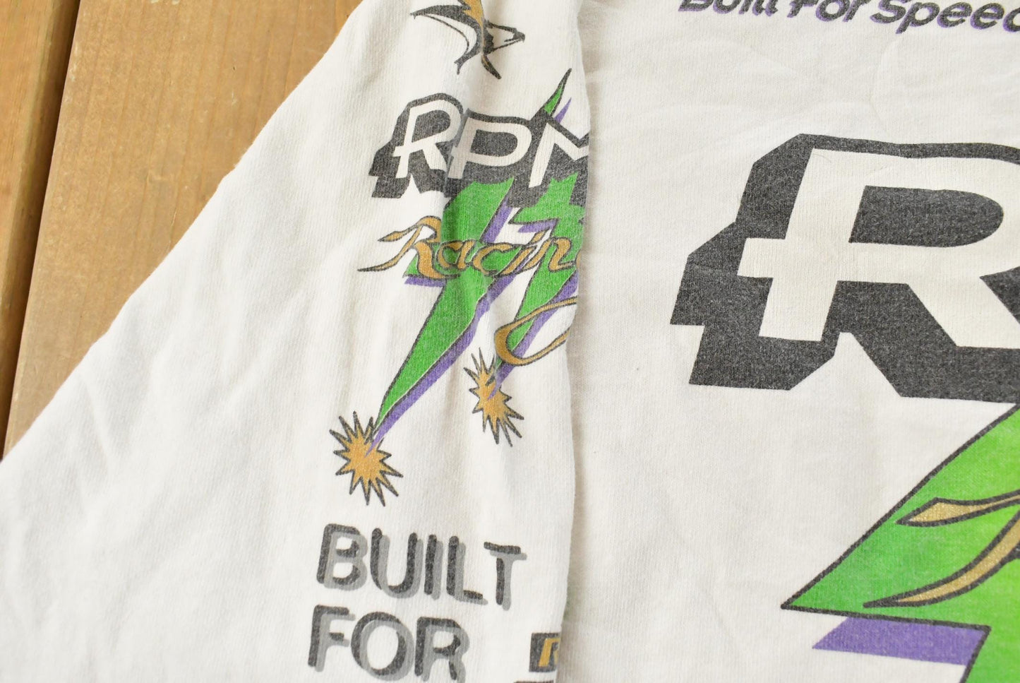 Vintage 1990s RPMX Motocross Racing All Over Print Long Sleeve T-Shirt Men's XL