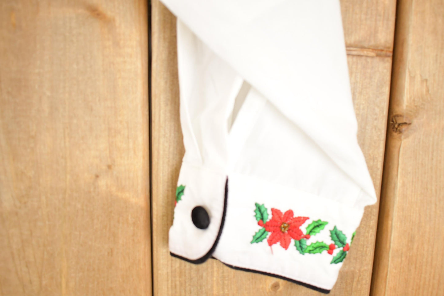 Vintage 1990s Karen Scott Floral christmas Button Up Shirt Women's L