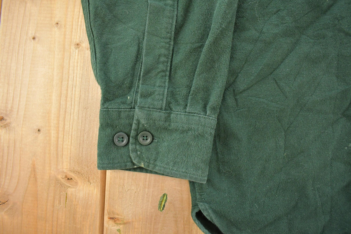 Vintage Y2K L.L. Bean Dark Green Cloth Button Up Shirt Men's L