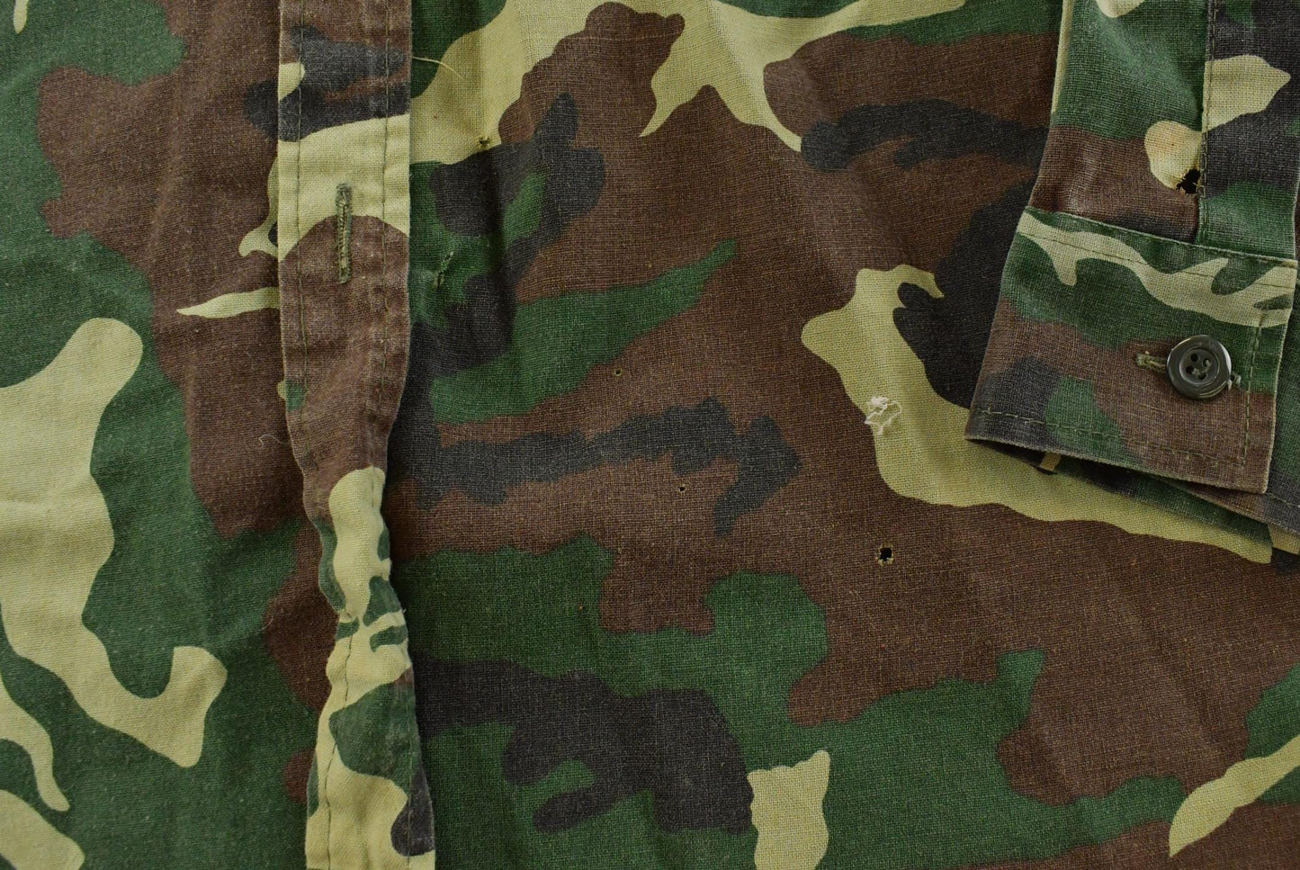 Vintage 1980's Military Button Up Shirt Mens L