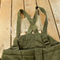 Vintage 1990s Military Olive Green Insulated Bib Cargo Overalls Men's 40 x 28.5