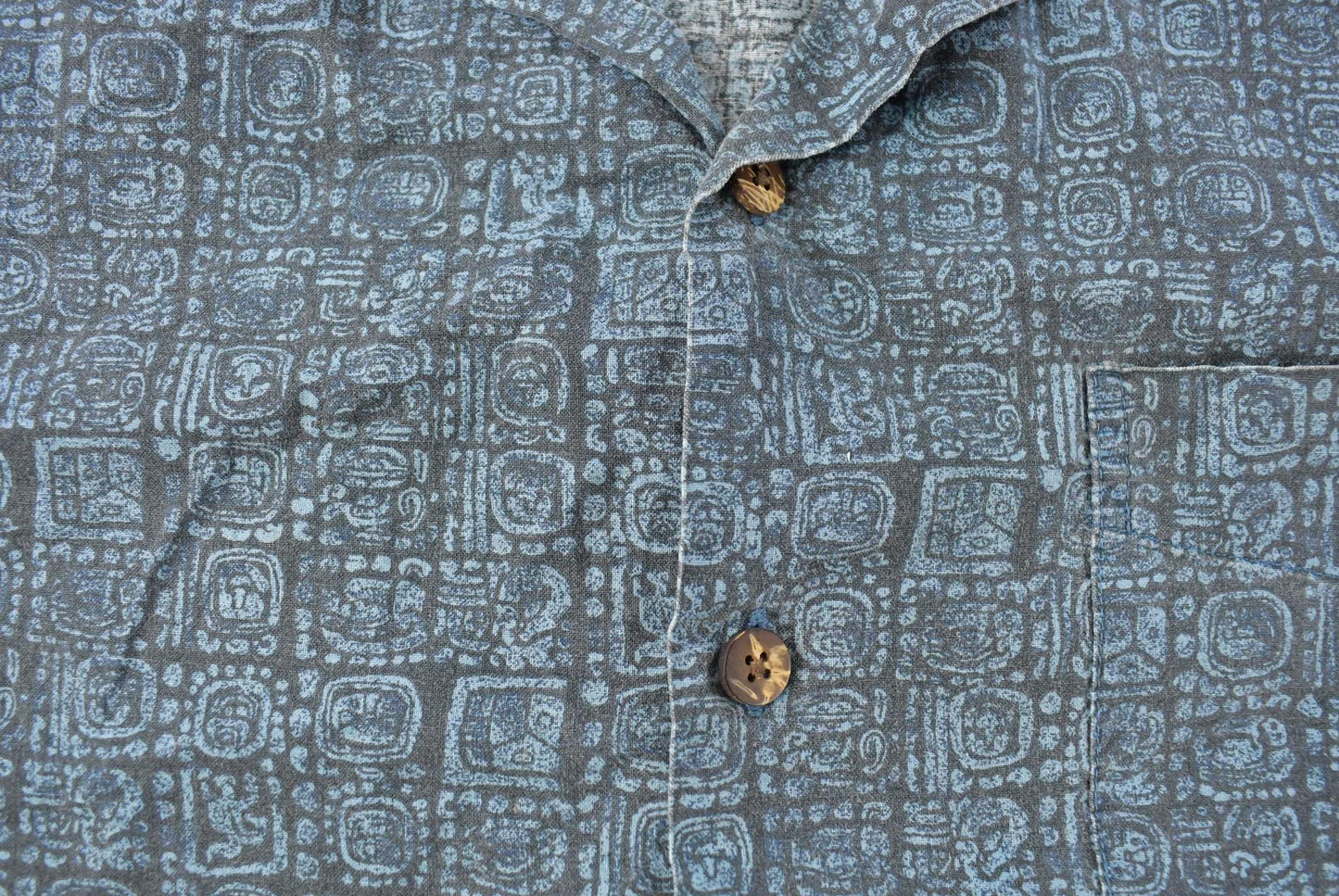 Vintage 1990s L.L. Bean Surf All Over Print Button Up Shirt Men's 2XL