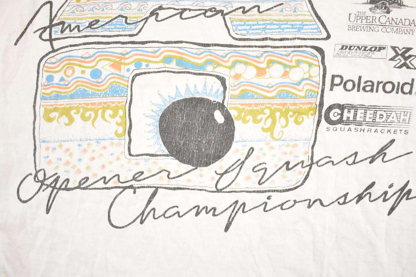 Vintage 1992 Hi Tec Squash Souvenir Travel T-Shirt Mens L