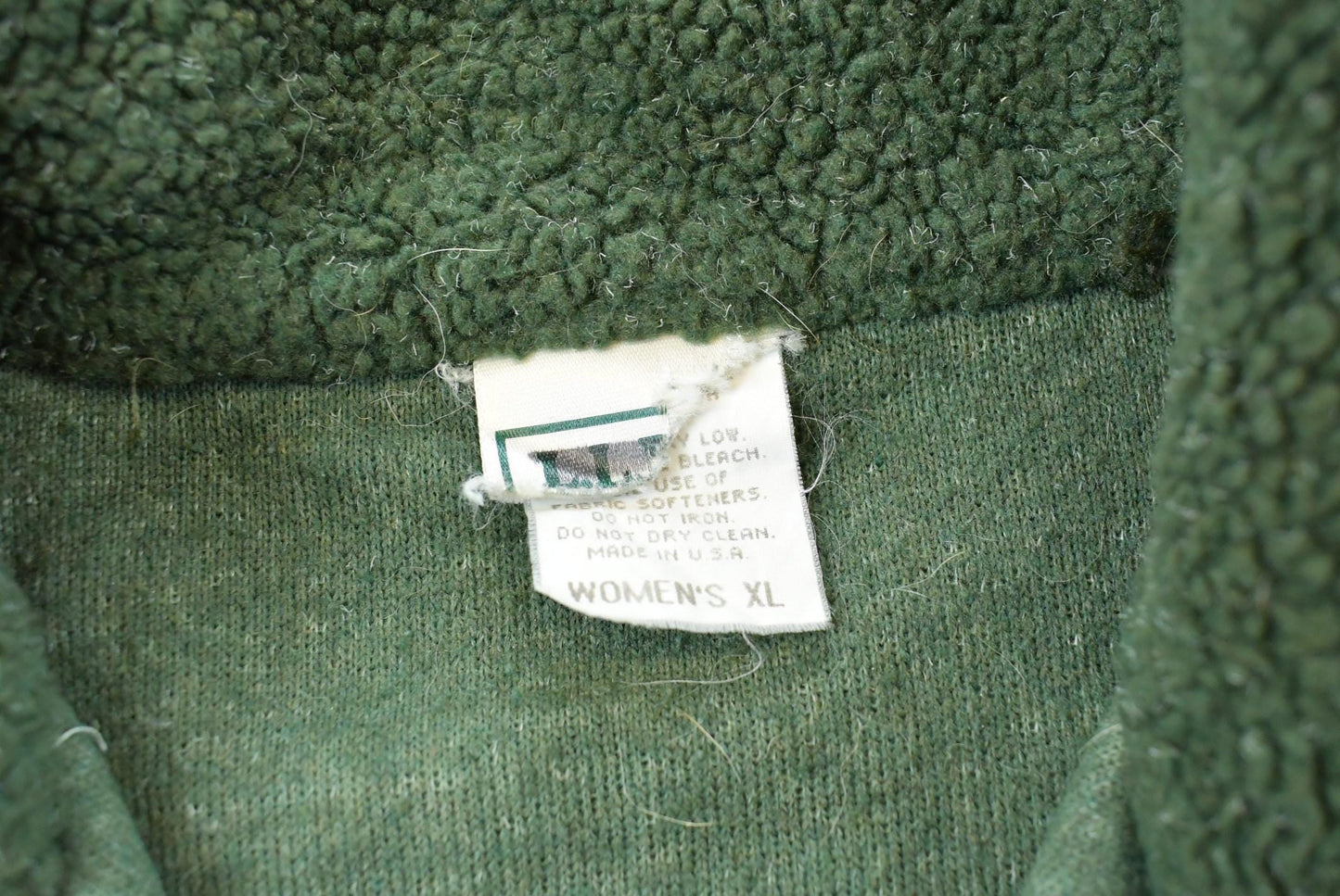 Vintage 1990s LL Bean Deep Pile Full Zip Fleece Sweater Women's XL