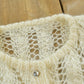 Vintage 1980s Crochet Knit Button Up Cardigan Sweater Women's M