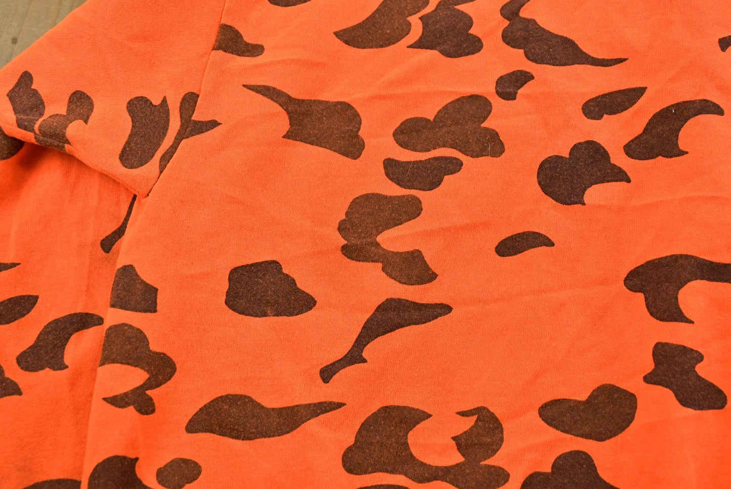 Vintage 1990s Ace Sportswear High Visibility Camo Orange Hoodie Men's 2XL