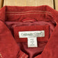 Vintage 1990s Cold Water Creek Leather Suede Knit Jacket Women's L