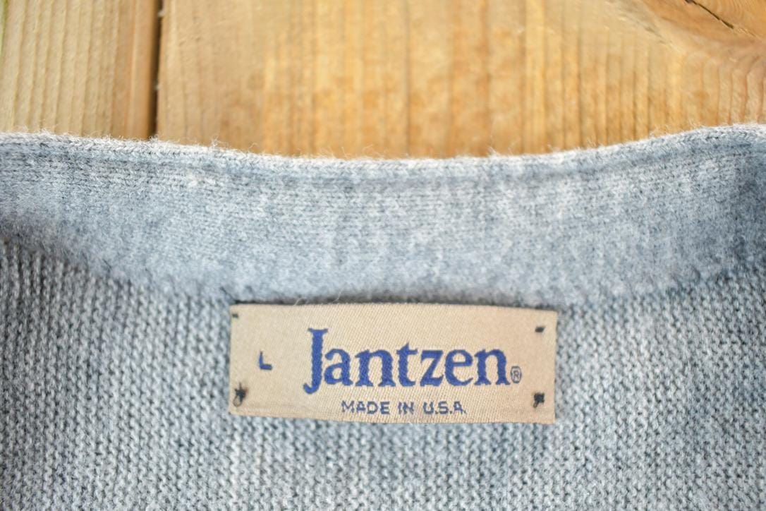 Vintage 1970s Jantzen Knit Cardigan Sweater Mens L