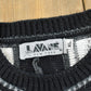 Vintage 1990s Lavane 3D Cable Knit Crewneck Sweater Men's L