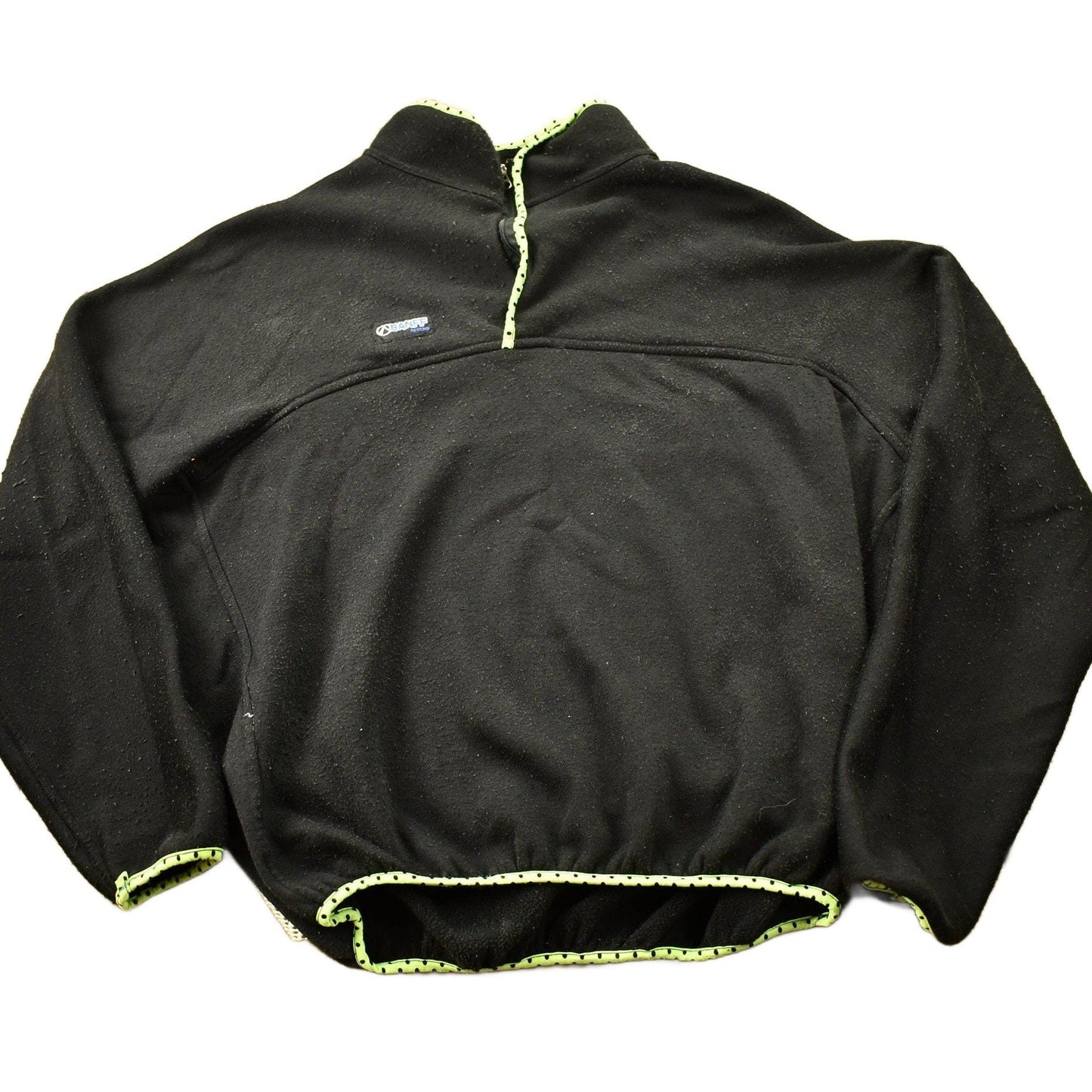 Vintage 1990s Banff Designs Reversible Quarter Zip Fleece Sweater Men's Medium