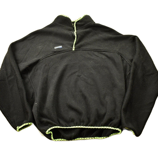 Vintage 1990s Banff Designs Reversible Quarter Zip Fleece Sweater Men's Medium