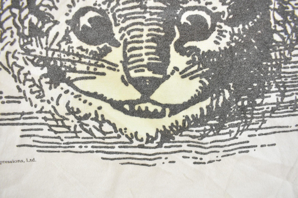 Vintage 1993 Alice In Wonderland Cheshire Cat Illustration Graphic T-Shirt Men's L