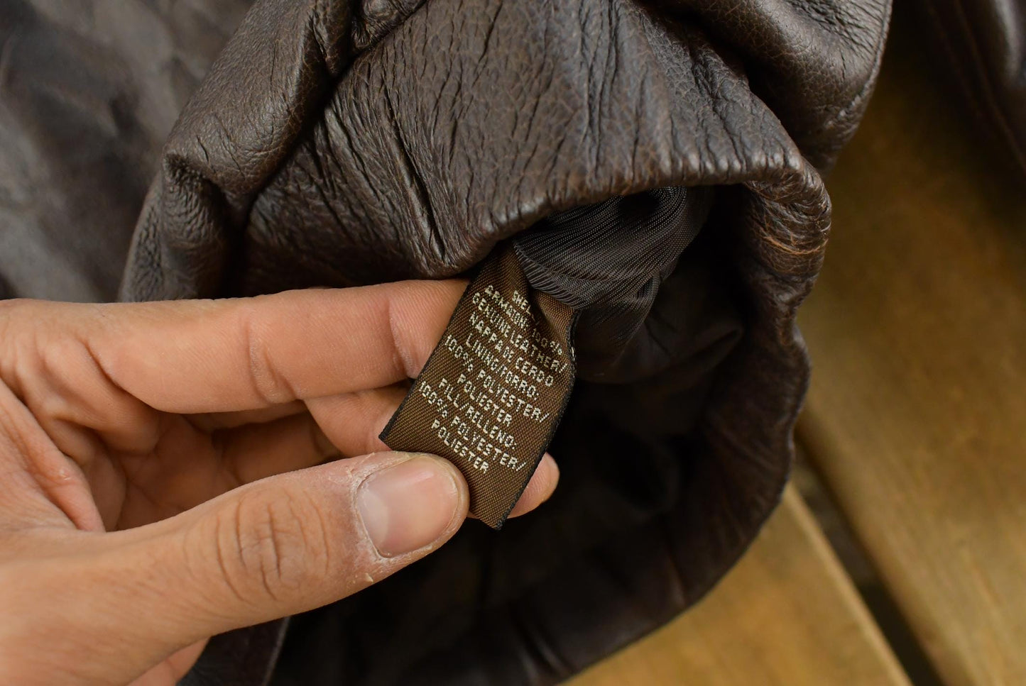 Vintage 1990s St. John's Bay Leather Bomber Jacket Men's Large