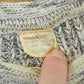 Vintage 1980s Gray 3D Cable Knit Crewneck Sweater Men's M