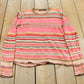 Vintage 2000s Lauren Ralph Lauren Striped Knit V-Neck Sweater Women's M / Pullover Sweatshirt / Pattern Sweater