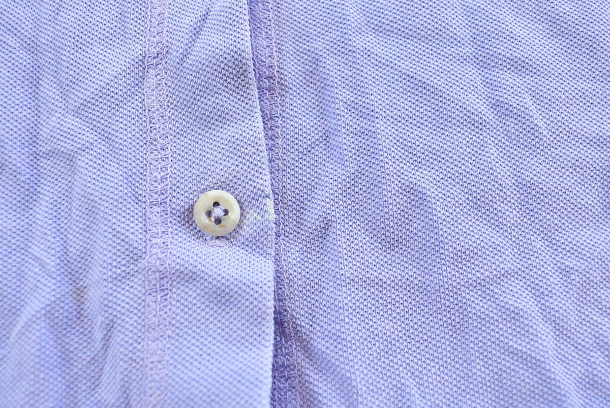 Vintage 1990s Eddie Bauer Light Purple Lilac Full Button Up Polo Shirt Women's L