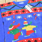 Vintage 1980s Deadstock Adell Barre Ice Skating Knit Ugly Christmas Sweater Men's S