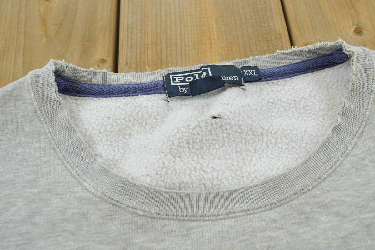 Vintage 1990s Polo By Ralph Lauren Small Pony Logo Crewneck Sweatshirt Men's 2XL