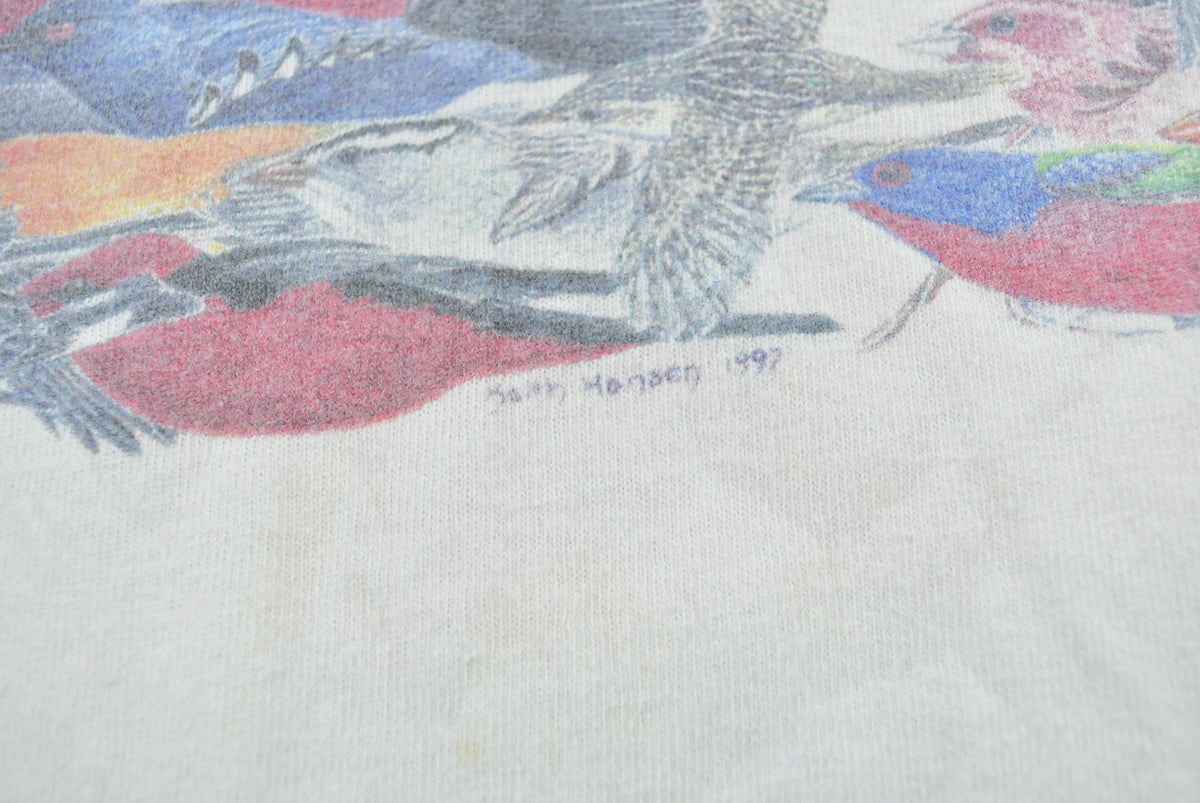 Vintage 2000s Birds Art T-Shirt Men's XL