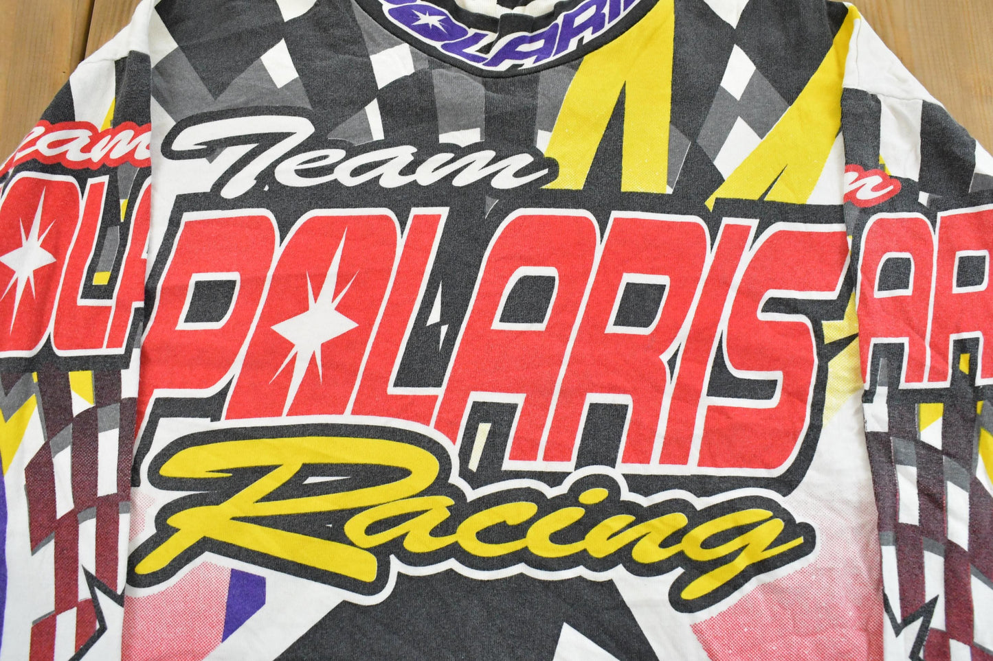 Vintage 1990s Polaris Racing Long Sleeve Mock Neck T-Shirt Men's Large