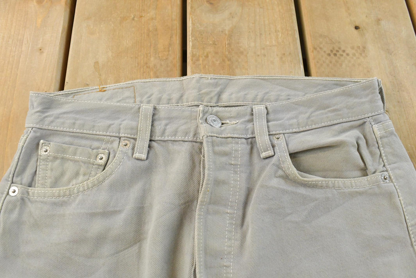 Vintage 1990s Levi's 501 Original Fit Gray Denim Jeans Men's 30 x 32