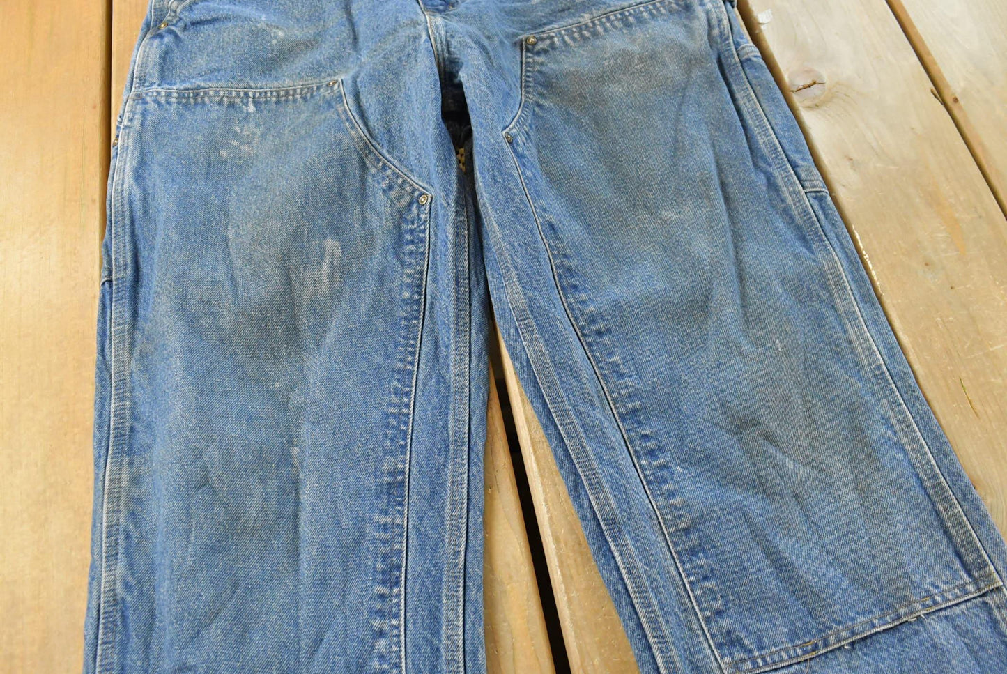 Vintage 2000s Carhartt Double Knee Denim Blue Jeans Men's 32 x 30