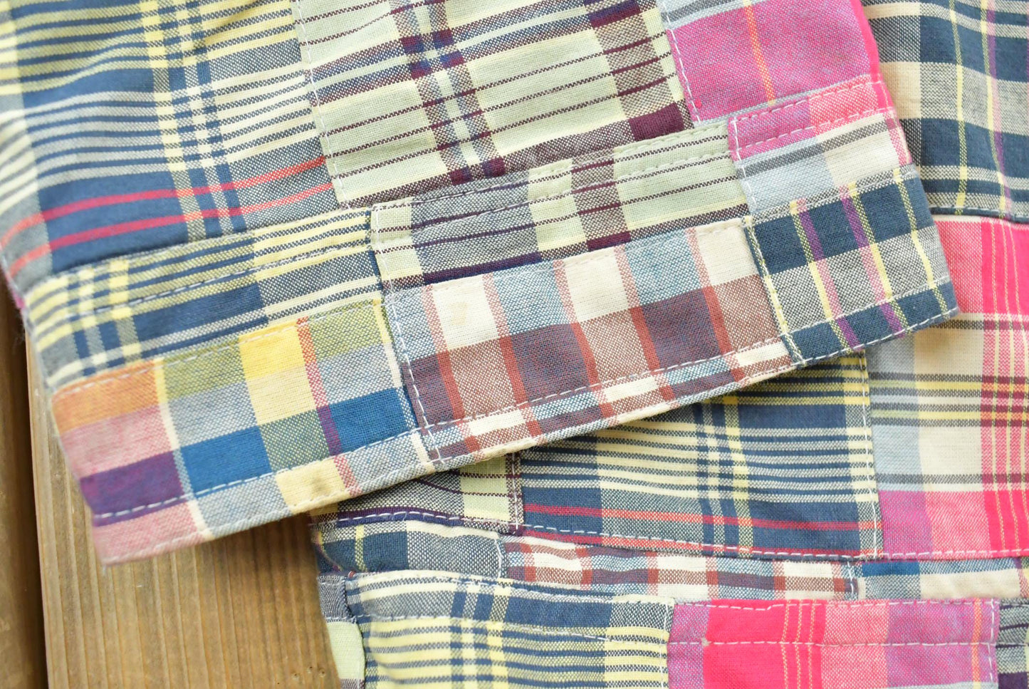 Vintage 1990s Keren Hart Patchwork Plaid Jacket Women's L
