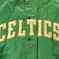 Vintage 1980s Boston Celtics NBA Embroidered Snap Button Satin Bomber Jacket Men's Large