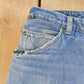 Vintage 1980s Wrangler Fleece Lined Patchwork Denim Jeans Men's 32 x 27