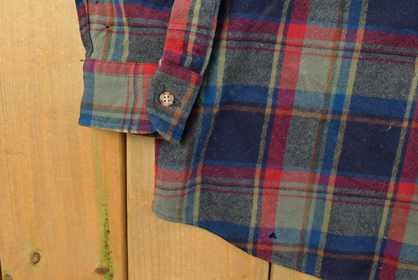 Vintage 1990s Pendleton Distressed Wool Plaid Button Up Flannel Shirt Men's 2XL Tall