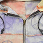 Vintage Y2K KPC Peace Colour Block Full Zip Graphic Hoodie Women's L