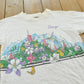 Vintage 1991 Habitat Durango Butterfly Garden Wraparound Graphic T-Shirt Men's M