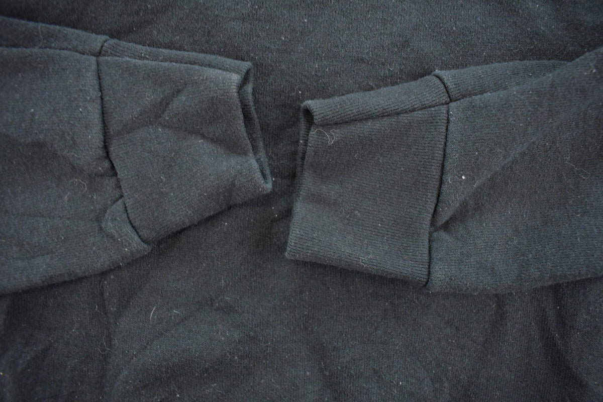 Vintage 1990s Fruit Of The Loom Blank Black Raglan Crewneck Sweatshirt Men's M
