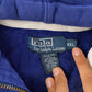Vintage 1990s Polo Ralph Lauren Blue Thermal Lined Full Zip Hoodie Men's 2XL