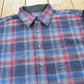 Vintage 1980s Pendleton Wool Plaid Flannel Button Up Shirt Men's L