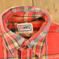 Vintage 1990s Distressed Big Mike Plaid Flannel Button Up Shirt Men's S