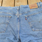 Vintage 1990s Levi's 550 Relaxed Fit Denim Blue Jean Shorts Men's 38