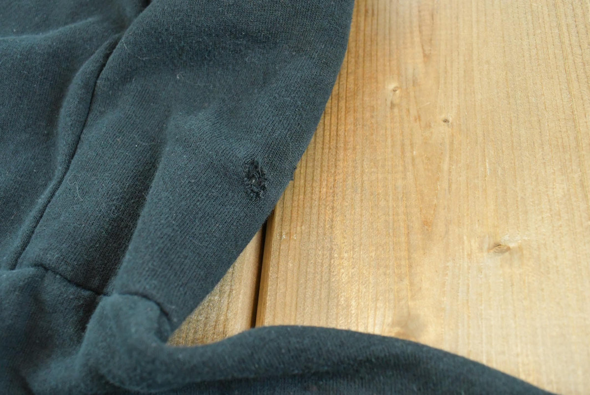 Vintage 2000s Black Blank Zip Up Hoodie Sweatshirt Men's L