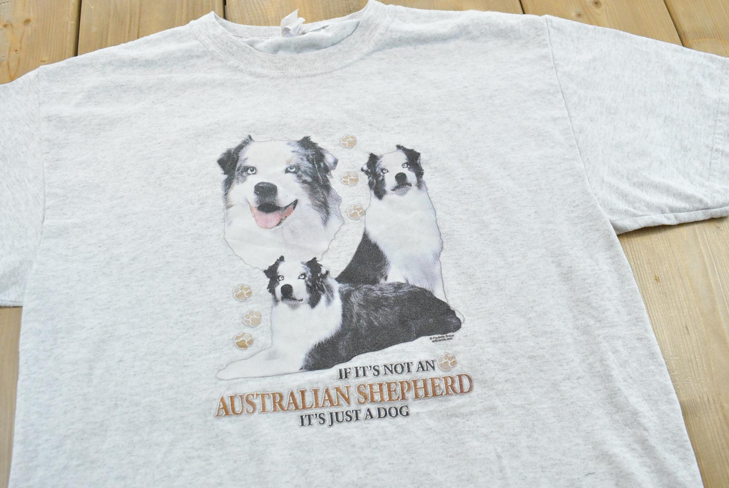 Vintage 2000s Australian Shepherd Dog T-Shirt Men's M