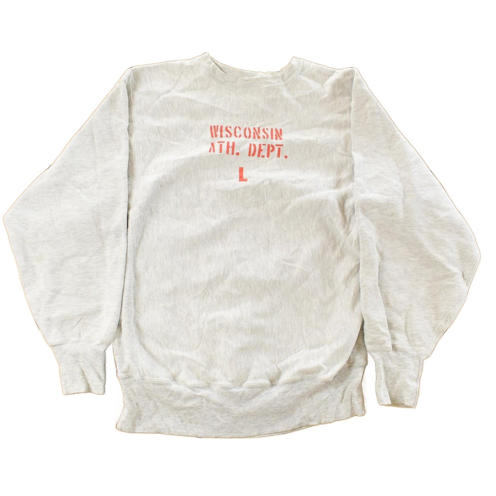 Vintage 1990s Champion Reverse Weave Wisconsin Ath. Dept Crewneck Sweatshirt Men's Large