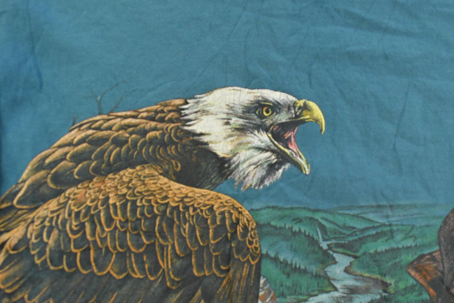 Vintage 1990s Bald Eagle Nature Graphic T-Shirt Men's XL Men's Large