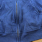 Vintage 1990s Sturdy Sweats Full Zip Up Blank Blue Hoodie Sweatshirt Men's L