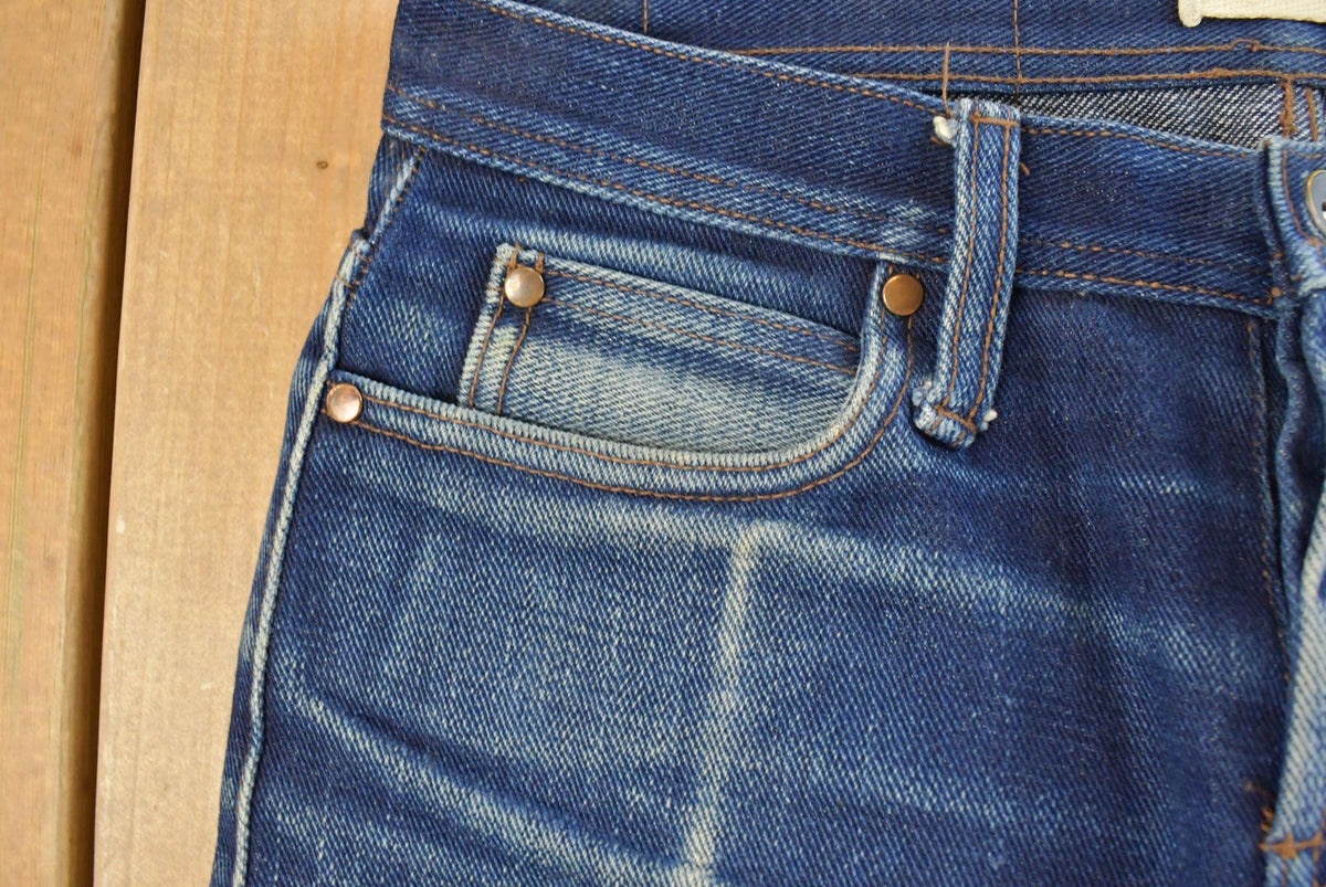 Vintage 2000s Japanese Unbranded 21oz Selvedge Raw Denim Jeans Ubizi Skinny Men's 30 x 28