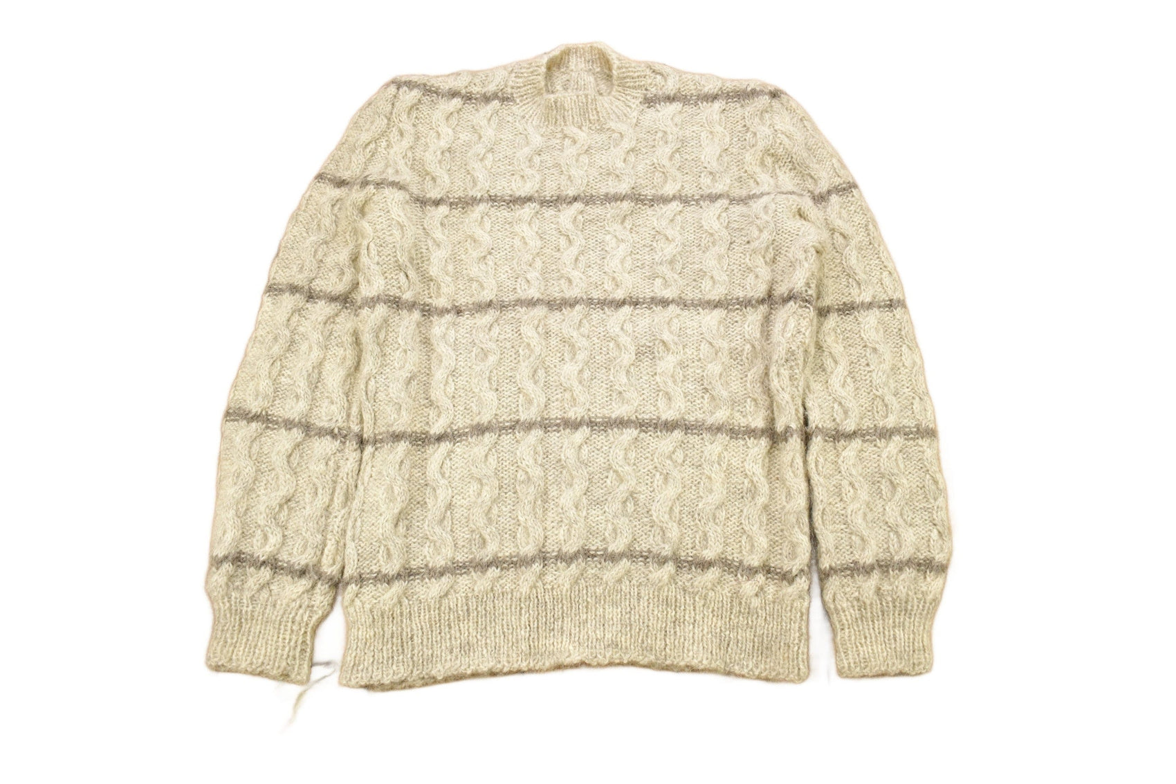 Vintage 1980s 100% Wool Cable Knit Sweater Men's Medium