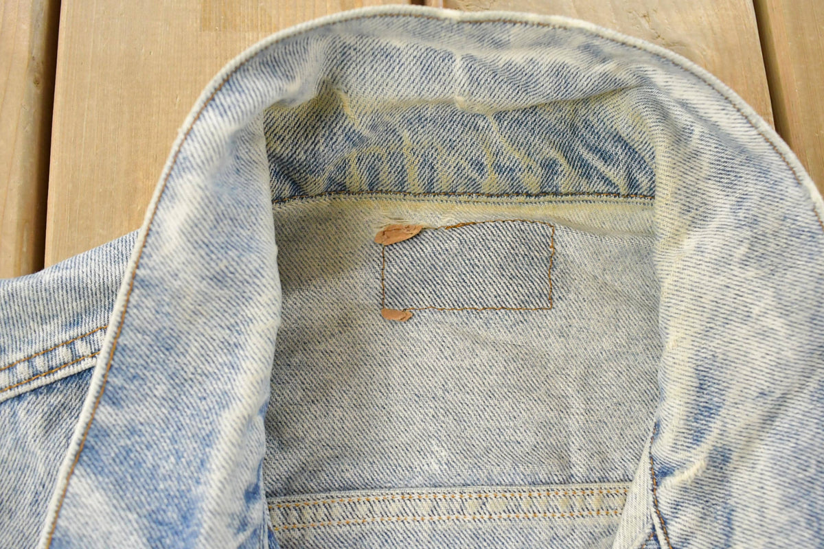 Vintage 1980s Levi's Acid Wash Denim Jean Trucker Jacket Men's XL