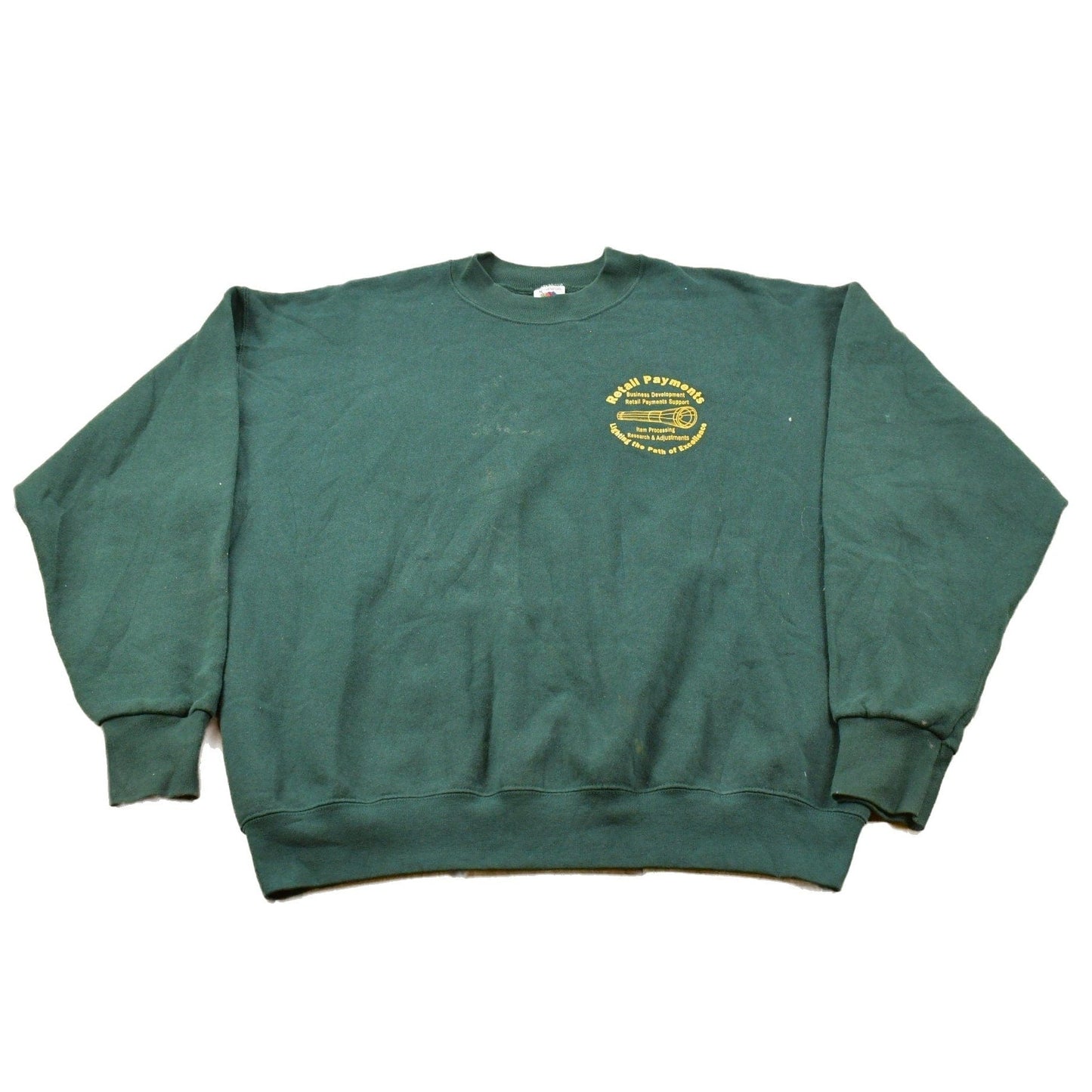Vintage 1990s Retail Payments Crewneck Sweatshirt Men's XL