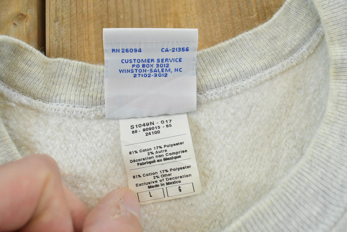Vintage 1990s NYU Champion Reverse Weave Crewneck Sweatshirt Men's L