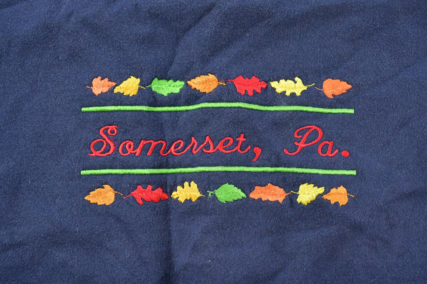 Vintage 2000s Somerset PA Autumn Leaves Jerzees Crewneck Sweatshirt Men's L